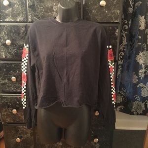 checkered graphic crop top | rue 21